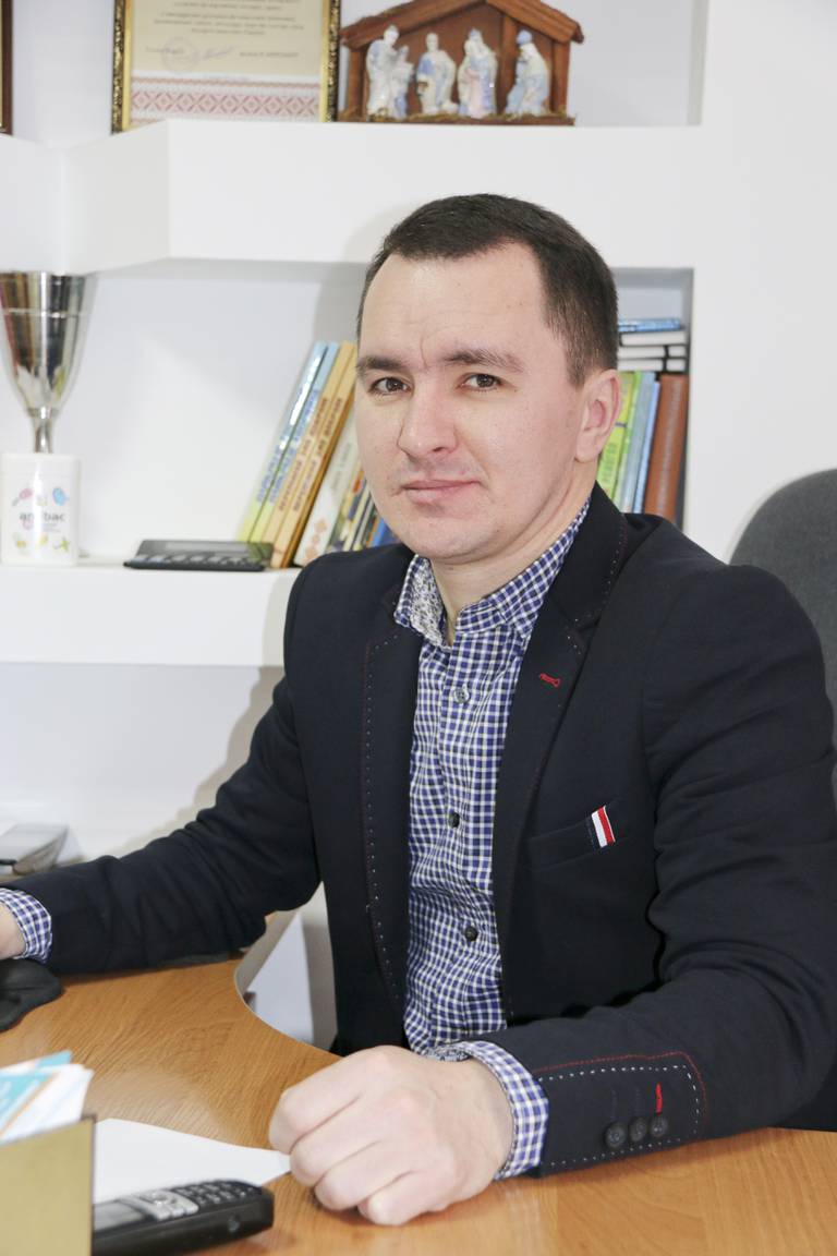 Ukraina, Yuriy Kulakevych, som är internationell sekreterare i den ukrainska pingstunionen. Kiev.