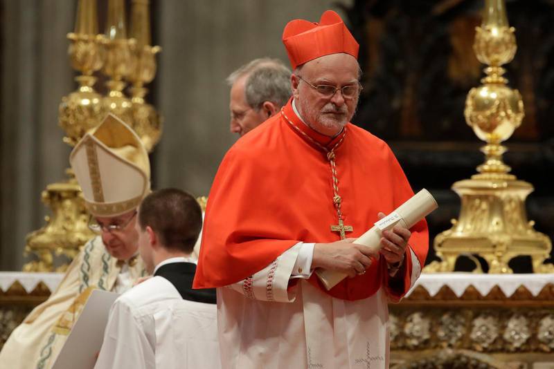Anders Arborelius när han 2017 blev invald som kardinal i den världsvida katolska kyrkan.
