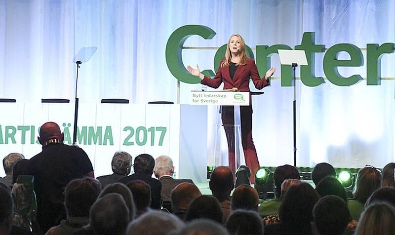 Centerns partiledare Annie Lööf inledningstalar på partistämman i Malmö.