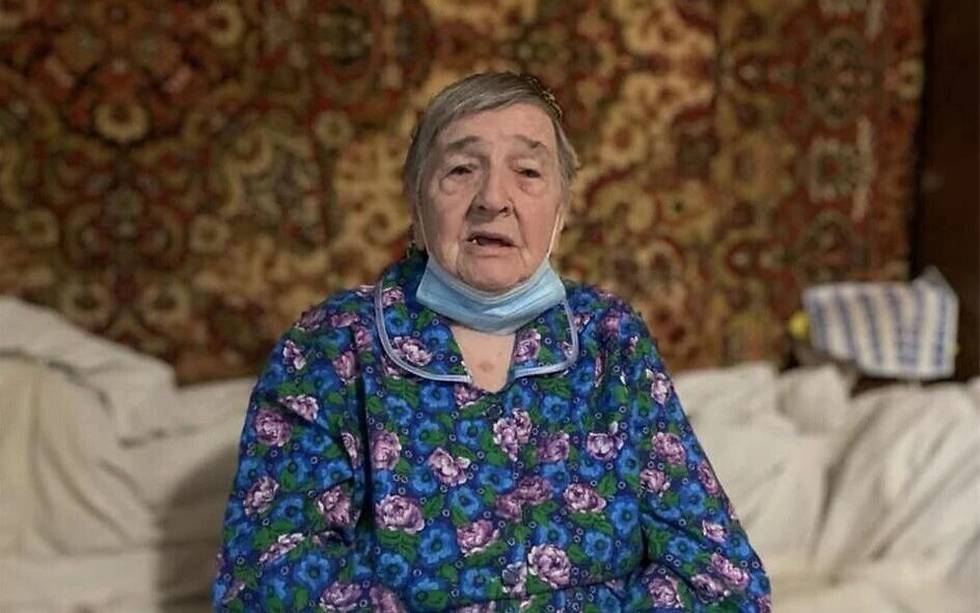 91-åriga Vanda dog efter att hon försökt ta skydd från ryska styrkor i östra Ukraina.
