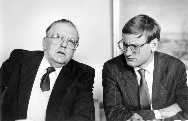 Erik Edin och Carl Bildt.