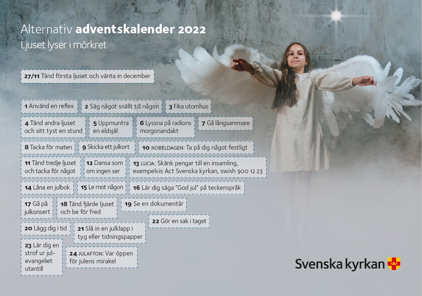 Alternativa adventskalendern gjord av Svenska kyrkan i Umeå.
