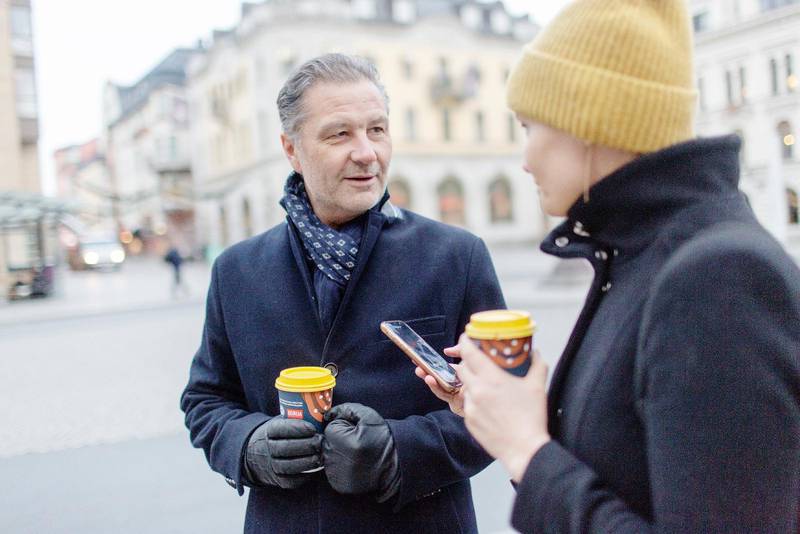 Janne Blom berättar för Dagens reporter Malin Aronsson om hur han i sin ungdom blev kristen vid torget i centrala Uppsala.