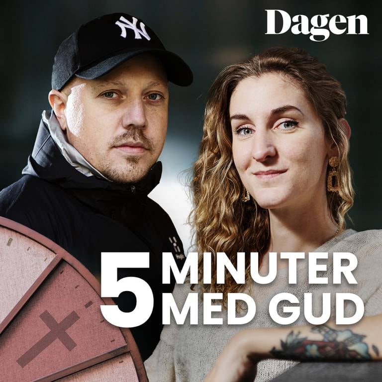 Podcasten "Fem minuter med Gud" med Sebastian Stakset och Hanna Simonsson.
