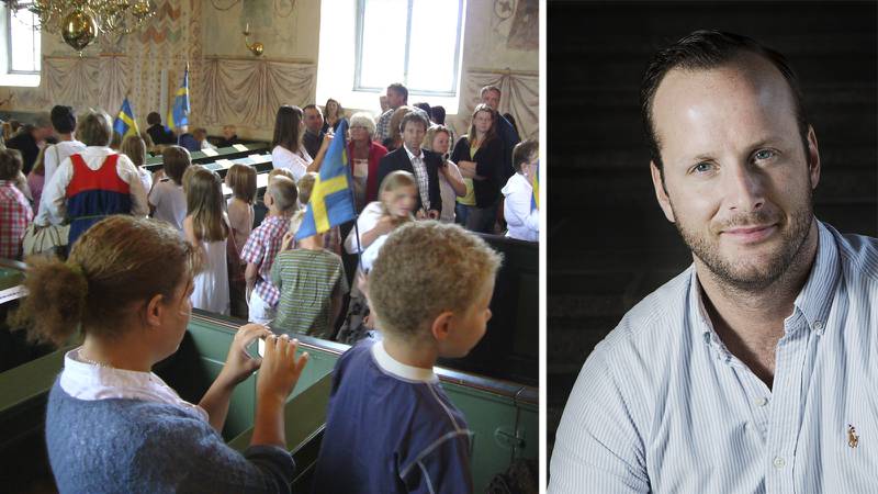 KD-kravet: Lägg fram lagen om skolavslutningar i kyrkan.
Självklart ska skolbarn få sjunga “Den blomstertid nu kommer”, säger Christian Carlsson (KD)