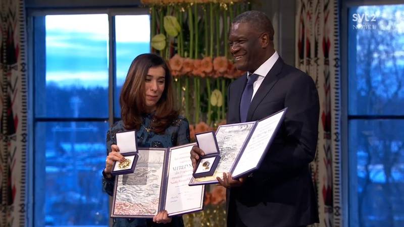 Nadia Murad Denis Mukwege Nobels fredspris