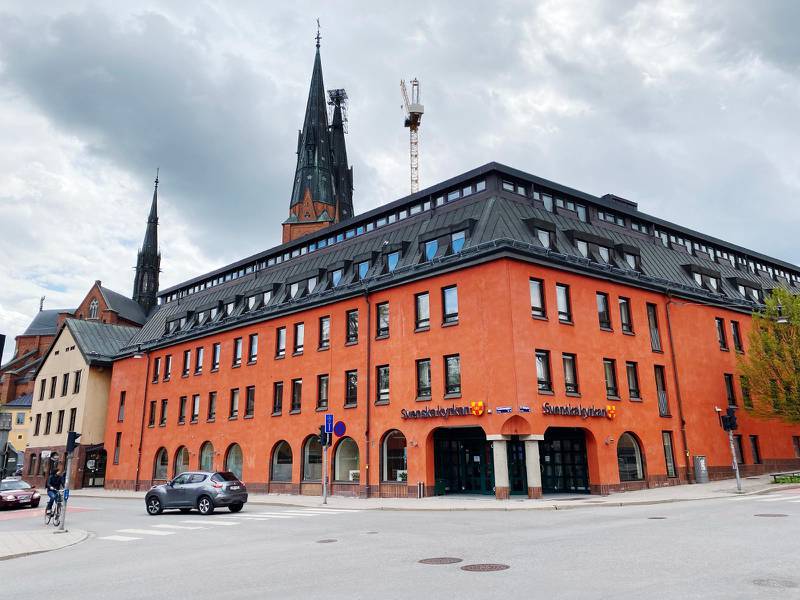 Kyrkans hus i Uppsala, där Svenska kyrkans nationella arbete samlas.