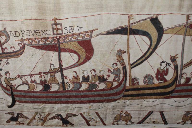 Bayeux-tapet. Vilhelm Erövraren och hans armada.