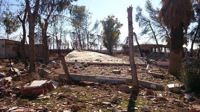 Bild från förstörd assyrisk by, då Tony Meshko från Assyriska riksförbundet nyligen var nere i Syrien. 