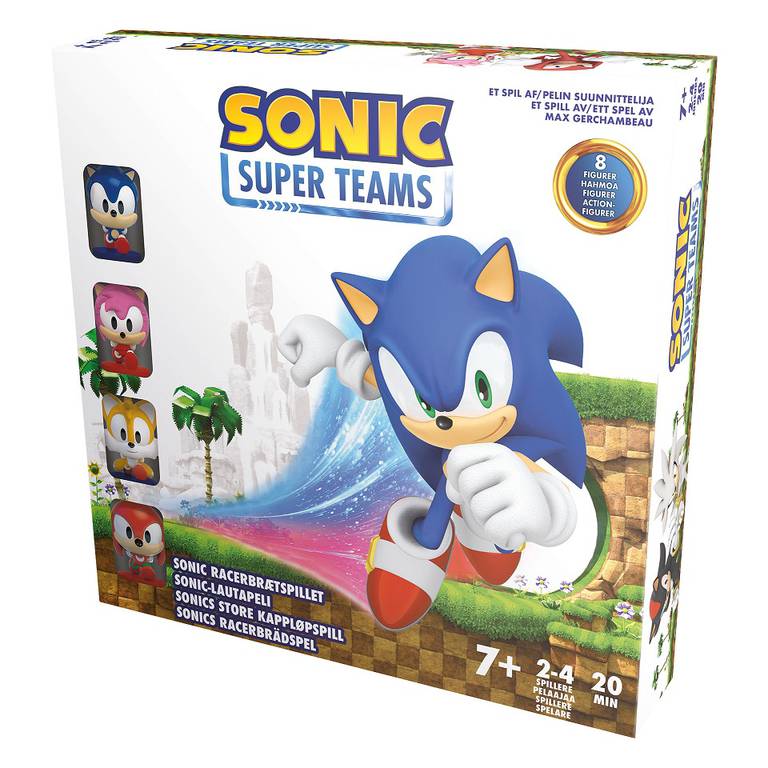 Omslaget till brädspelet Sonic Super Teams.