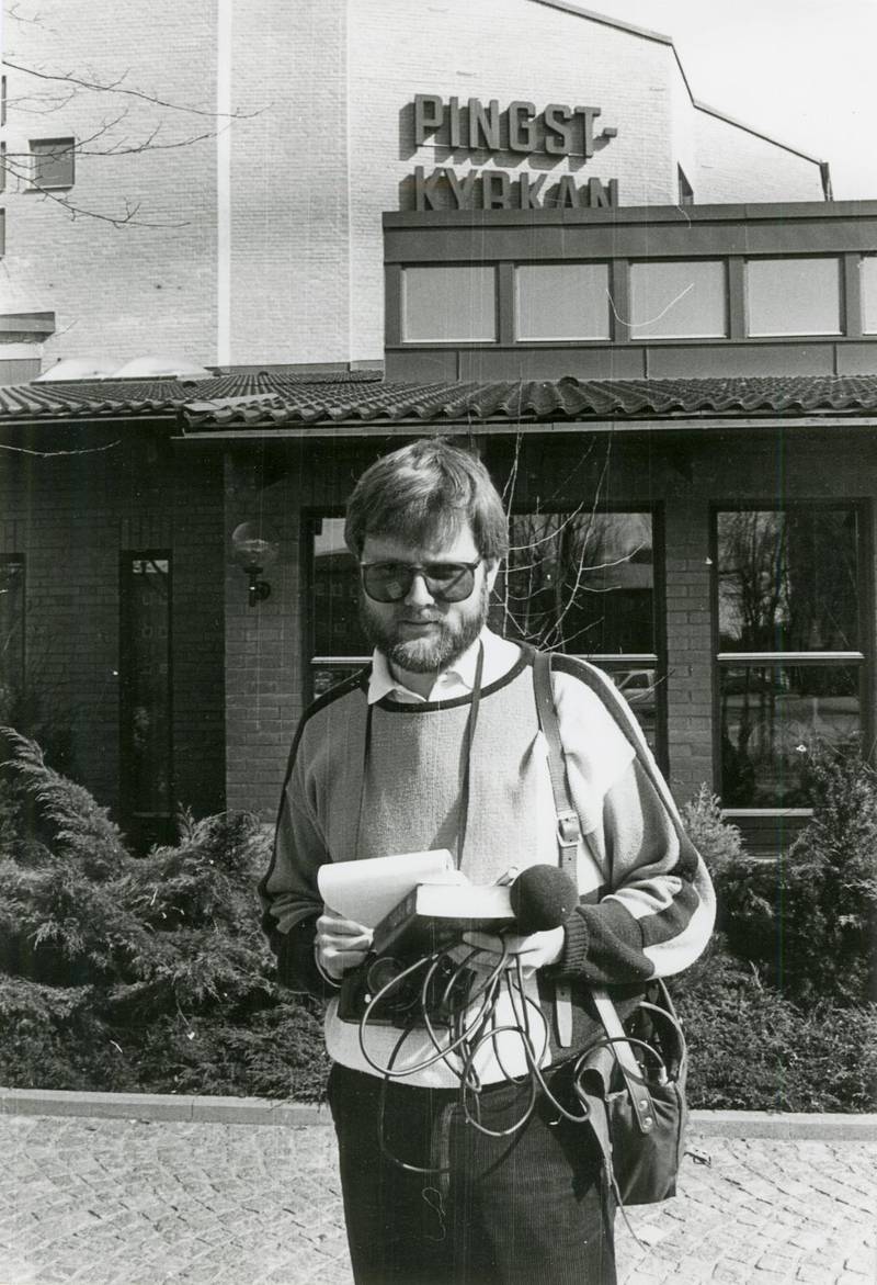 Staffan Swahn, Radio Jönköping, fångad utanför Pingstkyrkan i närradions barndom.
