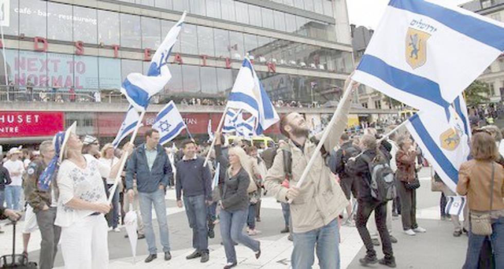 Israelmanifestationen på Sergels torg.