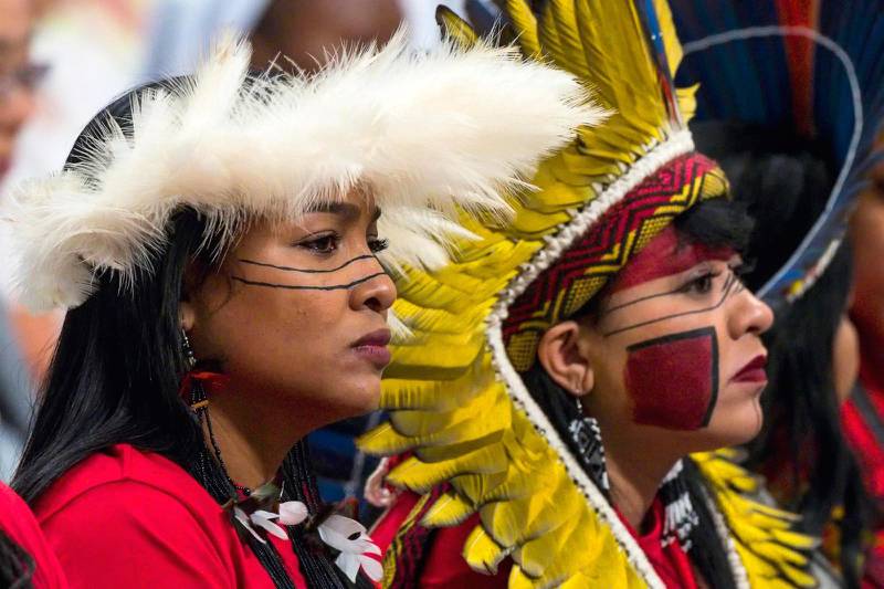Deltagare i Amazonas-synoden firar mässa på Världsmissionsdagen den 20 oktober.