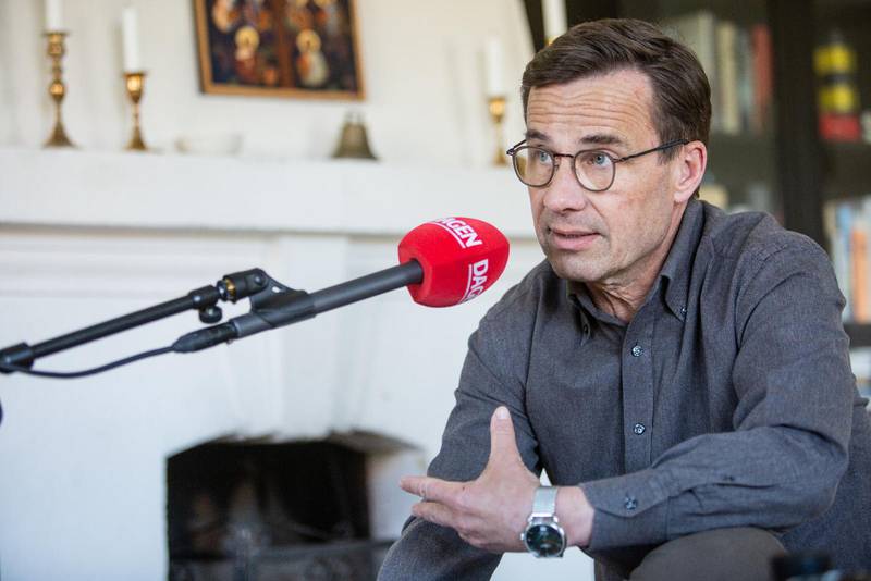 Moderaternas partiledare Ulf Kristersson intervjuas av Malin Aronsson och Daniel Wistrand för podcasten Dagens Människa.