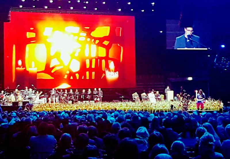Evenemang med påven på Malmö arena.