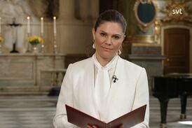 Kronprinsessan Victoria läste påskens evangelium i SVT