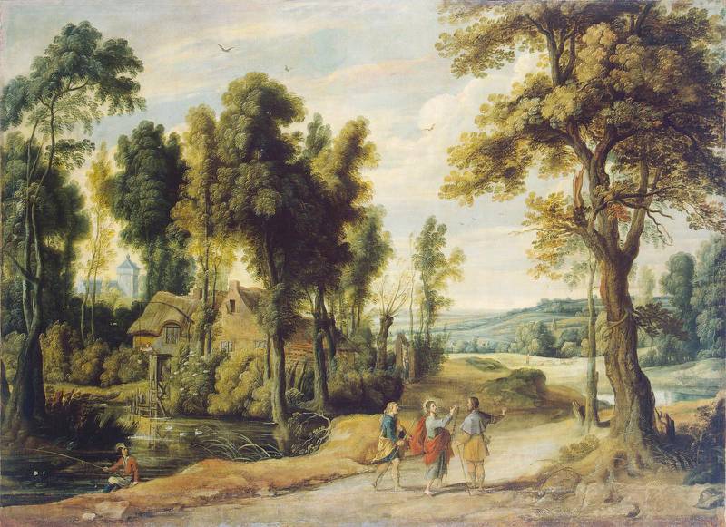 Emmausvandrarna, en målning av den flamländske konstnären Jan Wildens.