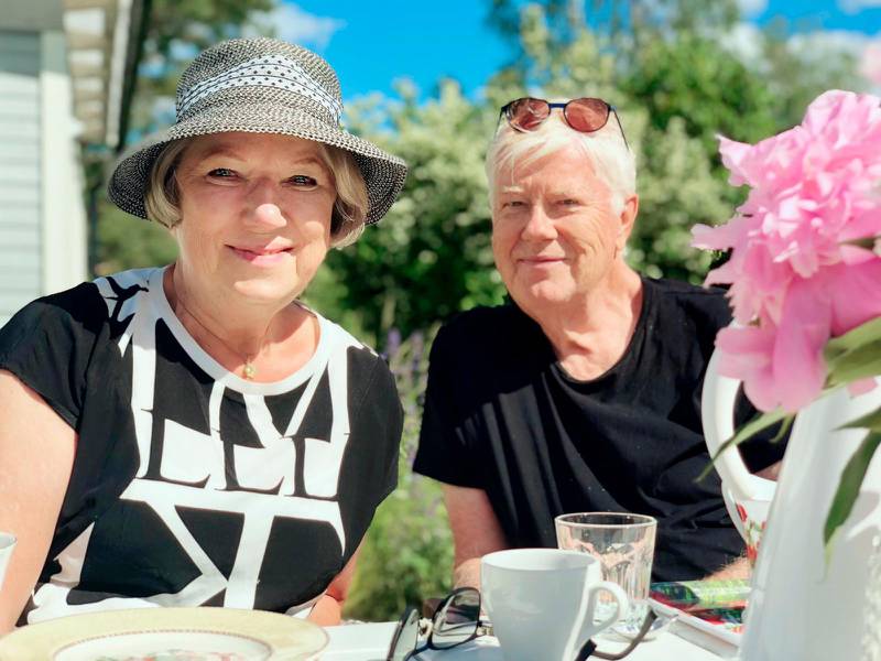 Margit och Rolf Borgström i dag, och för 50 år sedan.