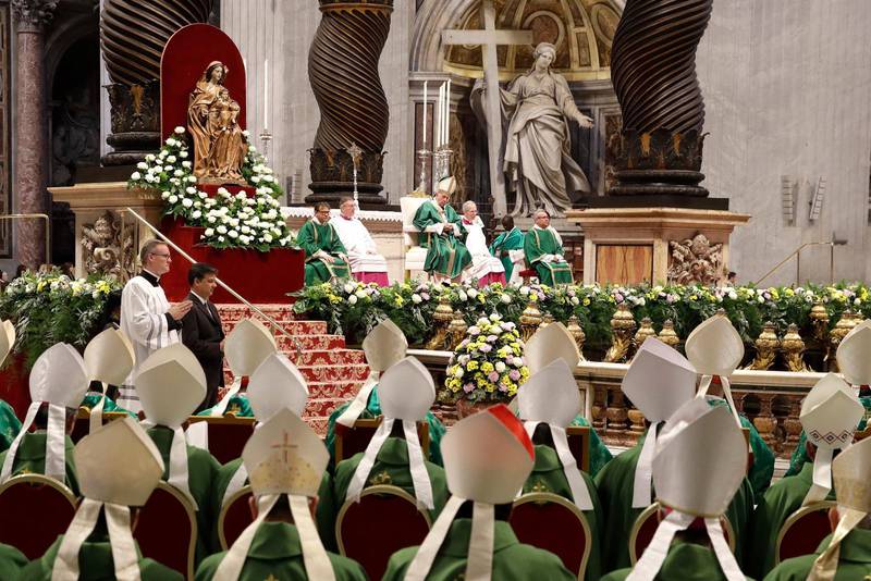 Påven Franciskus ledde på söndagen mässan i Peterskyrkan som avslutade den särskilda Amazonas-synoden.