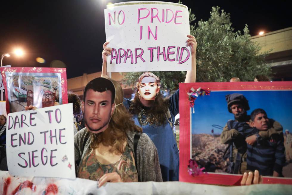 Protester. I helgen avgjordes Eurovision Song Contest i Israel. Utanför arenan i Tel Aviv demonstrerade BDS-engagerade människor mot arrangemanget.
