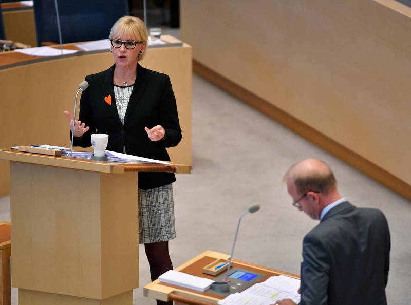 På fredagen anklagade utrikesminister Margot Wallström KD:s Mikael Oscarsson för bristande solidaritet och medkänsla. Bilden är från en tidigare debatt i riksdagen.