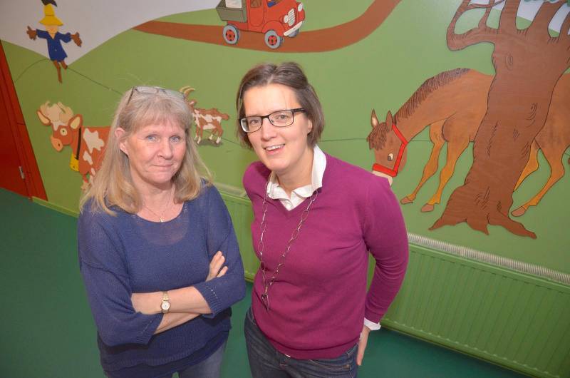 Förskolepedagog Ann-Britt Werner (till vänster) och Irén Björnell, barnpastor i Kungsportkyrkan i Huskvarna.
