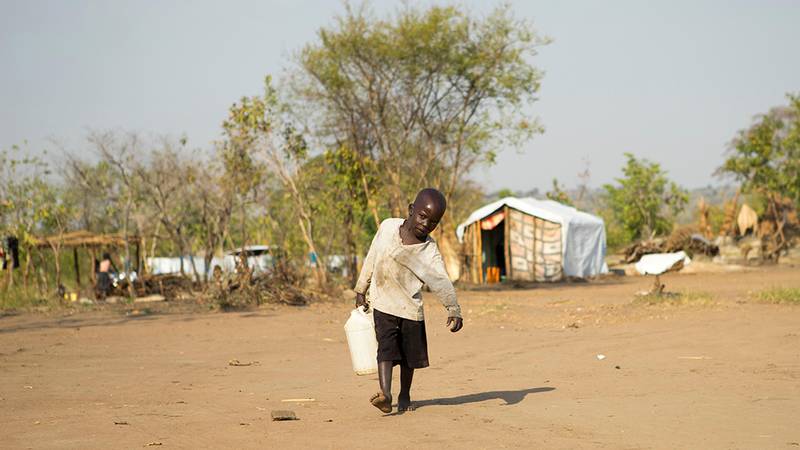 Agogo, UNHCR flyktingläger i Syd-Sudan, 5 km från staden Adjumani i Nord-Uganda.
