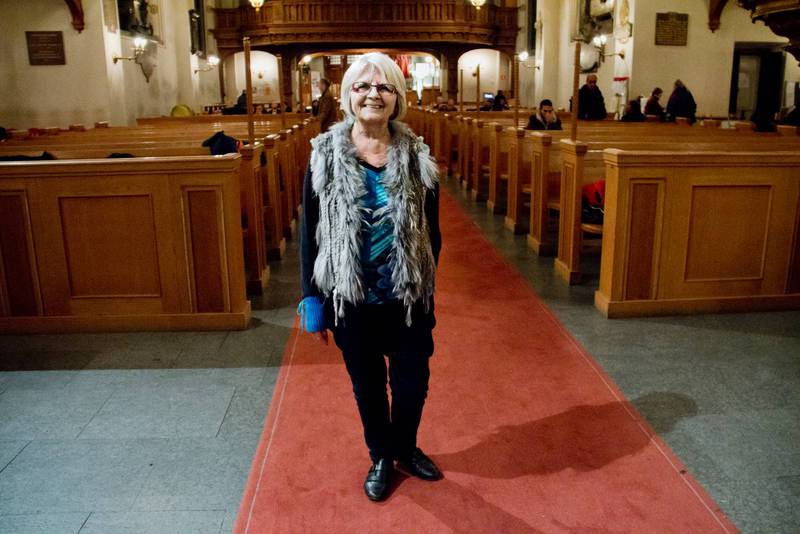 Elise Lindqvist i S:ta Clara kyrka i centrala Stockholm. 