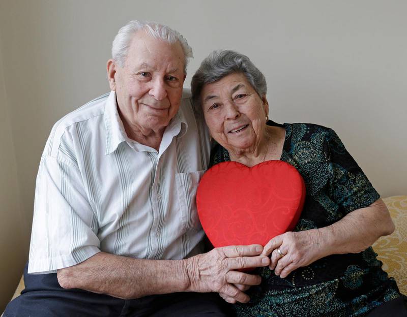 Fortunato och Maddalena Corso som varit gifta i 72 år firades av hemstadsdelen Brooklyn, New York, på Alla hjärtans dag 14 februari 2013.