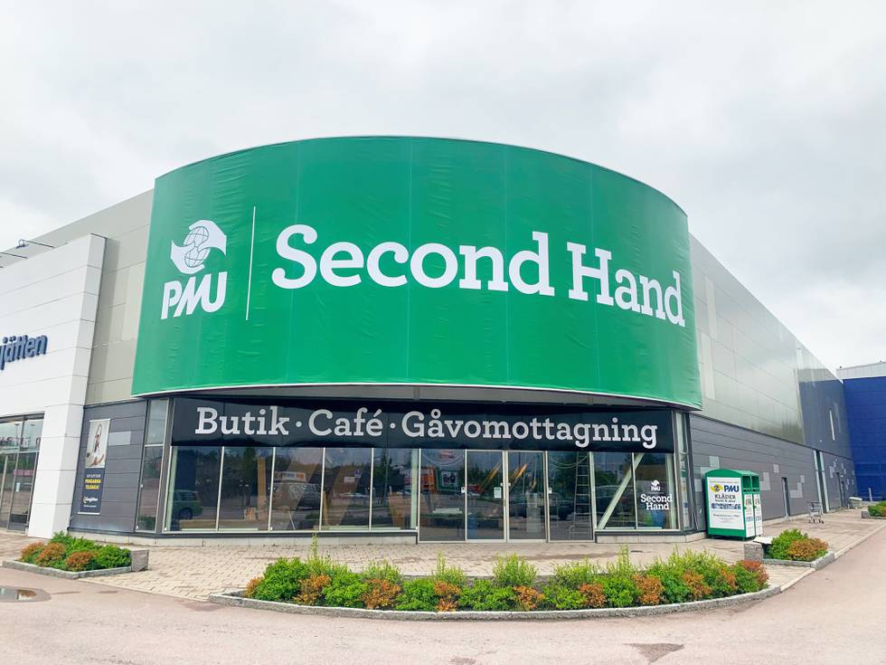 Second hand-butik i Västerås.