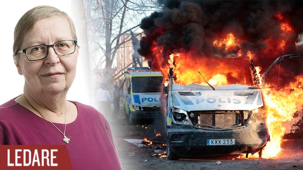 Att som i Örebro på långfredagen sätta eld på en polisbuss visar att våldsverkarna har ett totalt förakt för lag och ordning.