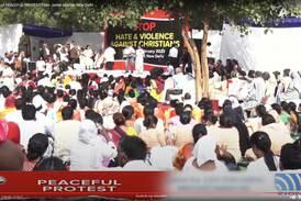 15 000 kristna i Indien protesterade mot ökande förtryck