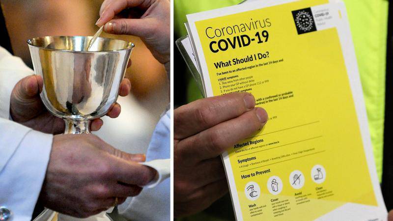 Täby församling i Stockholm inför nu riktlinjer kring hur till exempel nattvardsfirandet ska gå till för att förhindra spridning av coronaviruset.