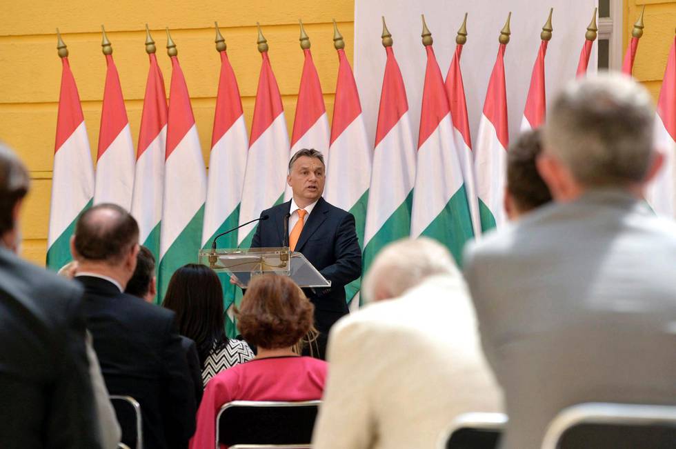 Ungerns premiärminister. ”Victor Orbáns agerande och politik liknar, om inte överträffar, den polska regeringens”, skriver Bodil Valero.