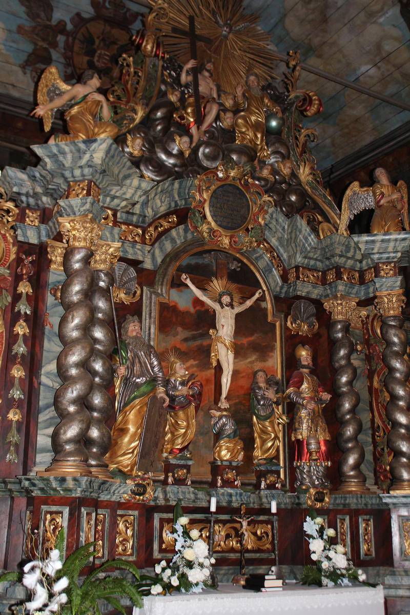 Altaret i kyrkan i Kežmarok.