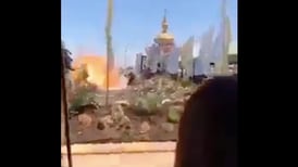 Bombattack mot kyrkan Hagia Sofia i Syrien under invigning