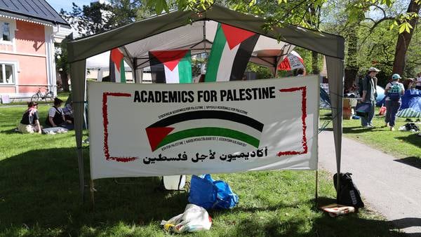 Svenskt universitet polisanmäler palestinaflaggning