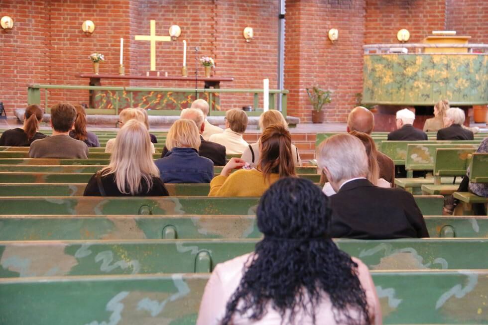 Gudstjänst i Immanuelskyrkan, Stockholm.
