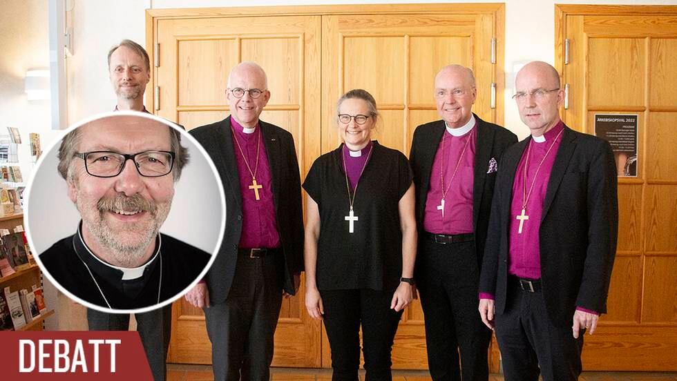 Ärkebiskopskandidaterna vid utfrågningen i Uppsala 22 april.