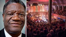 Denis Mukwege på Sverigebesök – samlade in rekordsumma