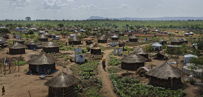 Flyktingbebyggelsen Bidi bidi i norra Uganda.