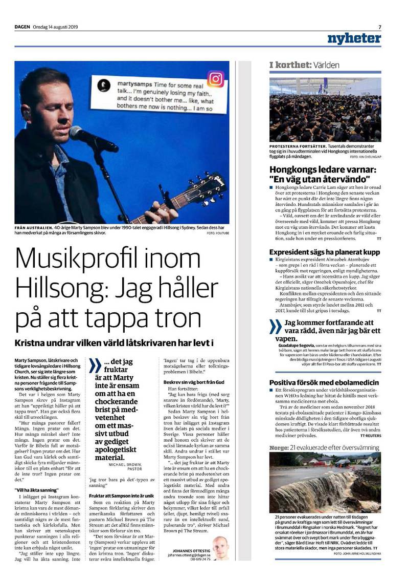 Kritisk musiker. Amerikanska Skillet och John Cooper spelade på Sweden Rock 2014.
