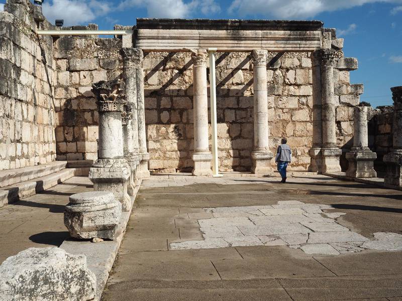 Gamla synagogan i Kafarnaum.