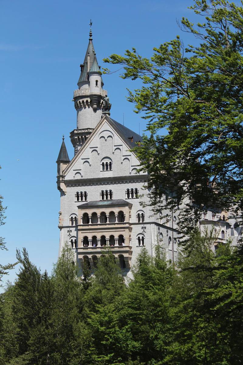 Sagoslott. Walt Disney hade slottet Neuschwanstein som förebild till sitt Törnrosaslott.