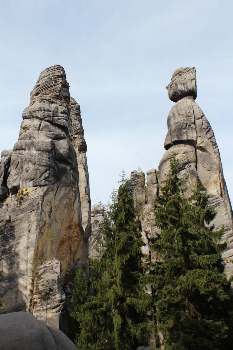 ”Tvillingarna” i nationalparken Adršpach-Teplice.