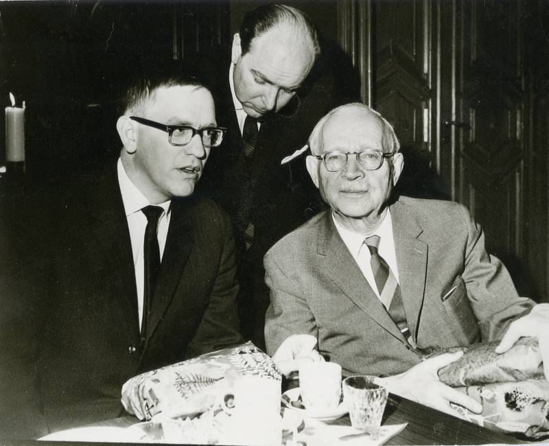 Lewi Pethrus och Olof Djurfeldt 1966.