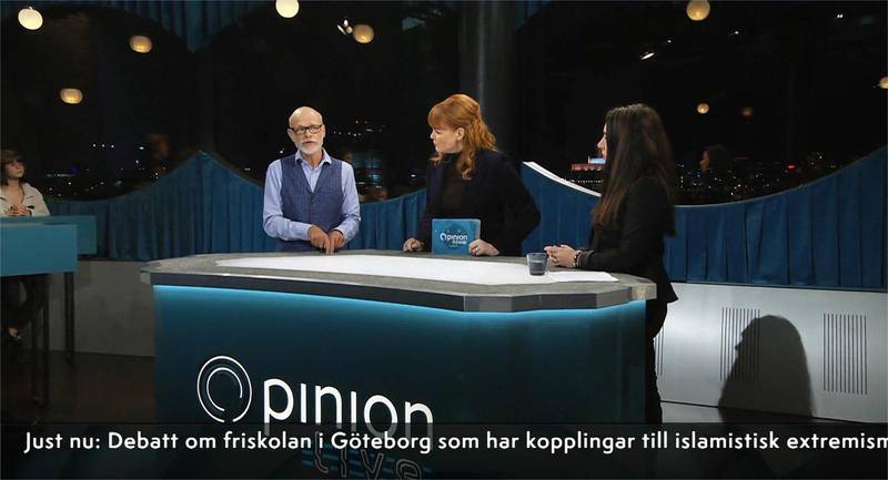 Den 14 november medverkade Sven-Erik Berg i SVT:s Opinion Live. Han fick då svara på kritiska frågor om Safirskolans koppling till IS-sympatisörer.