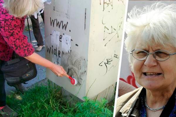 77-åriga aktivisten som sprayar bort rasism