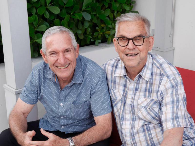 Adolfo Saintz och Birger Thureson, från i somras, då de träffades i Miami. Adolfo var tolk då Briger besökte Kuba, och fängslades. 