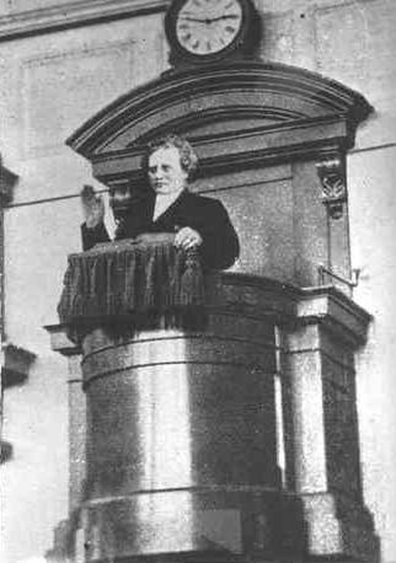Folkkär. C. O. Rosenius predikar i Betlehemskyrkan i Stockholm.